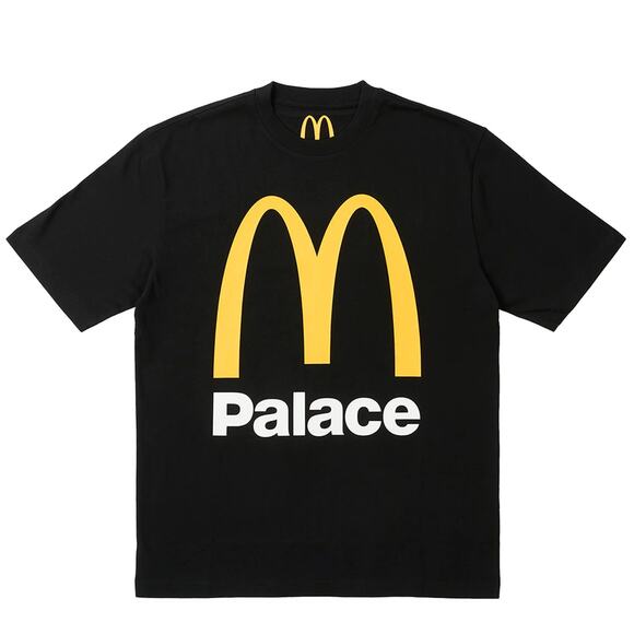 McDonald's x Palace Collaboration T-Shirt, Black w/ Yellow "M" Logo, Size Medium - Picture 1 of 4